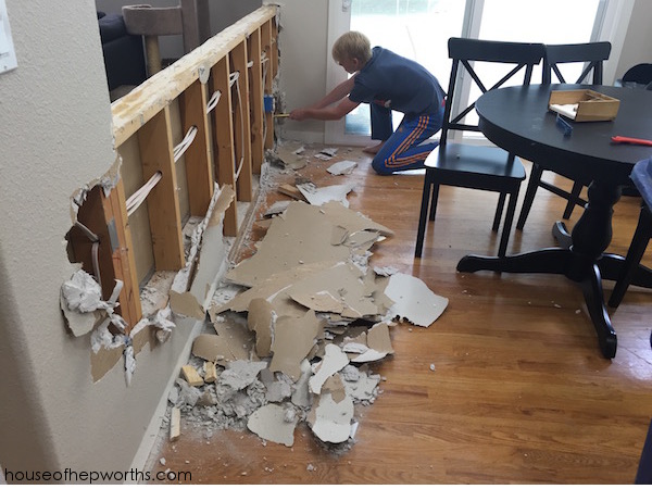 Tearing Out A Half Wall Between Kitchen, Removing Half Wall Between Kitchen And Dining Room