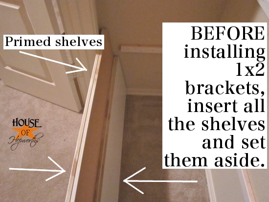 How to install shelves in a closet - House of Hepworths