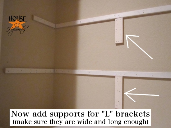 How To Install Shelves In A Closet, How To Install Wire Shelving Support Brackets
