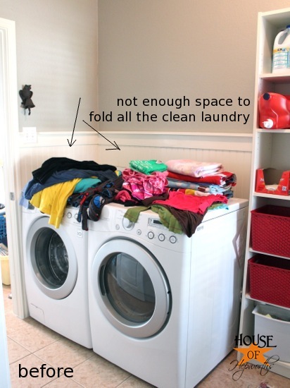 How to Easily Hang a Shelf & Hooks in the Laundry Room