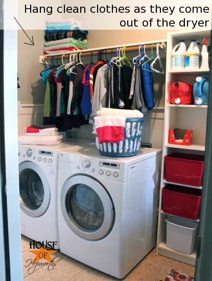 How to Easily Hang a Shelf & Hooks in the Laundry Room