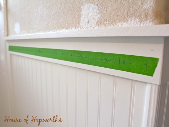 beadboard and hooks in the bathroom - House of Hepworths