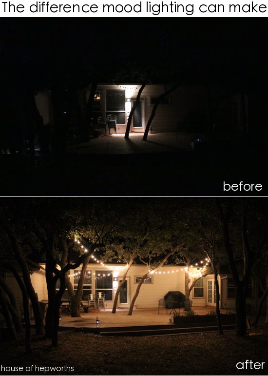 Add outdoor mood lighting for a big impact. www.houseofhepworths.com