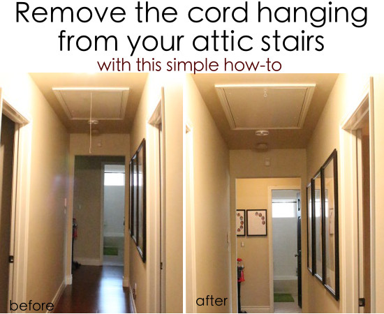 Get Rid Of That Ugly Cord Hanging From Your Attic Stairs House