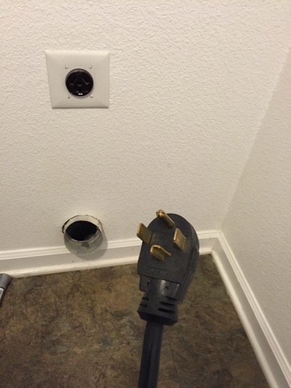 washer dryer electrical outlet