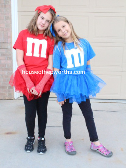 Two It Yourself: DIY M&M Halloween Costume with Matching Hair Bows