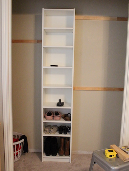 Ikea bookshelf closet deals hack