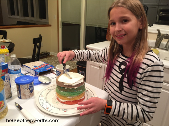 RAINBOW cake! So pretty when you cut into it. - House of Hepworths