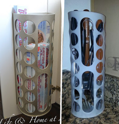 Sew Many Ways: OrganizingIdeas For Ikea Plastic Bag Dispenser