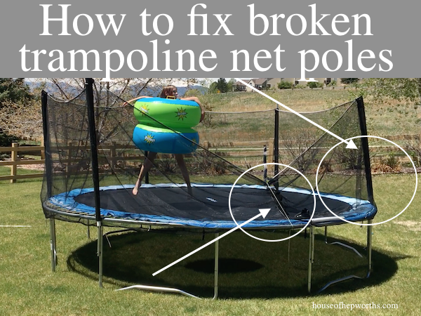 Trampoline with a outlet net