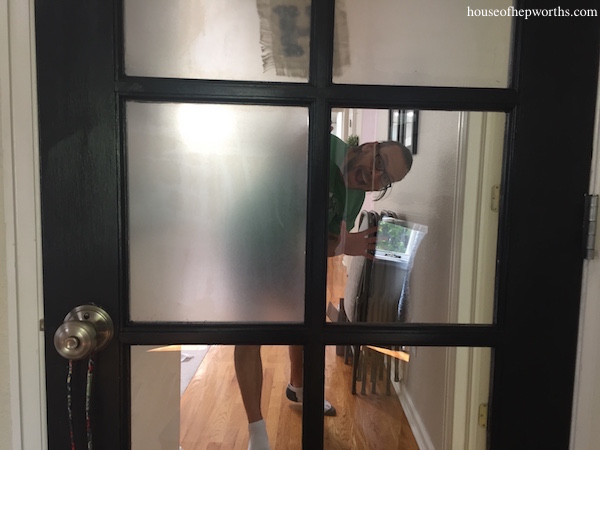 diy frosted glass window