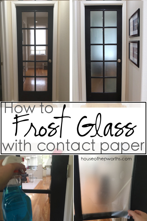 How to FROST GLASS with contact paper - House of Hepworths