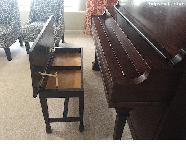 The Piano Bench Gets New Hinges And A Make Under House Of Hepworths