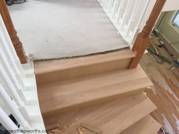 An Amazing Staircase Makeover From, How To Replace Stairs With Hardwood