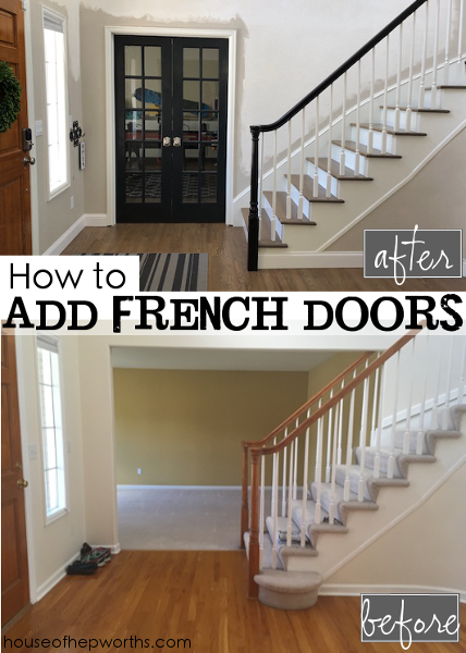 How to add french doors close in a wall House of Hepworths