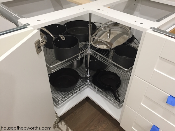 Custom Organization In Our Ikea Kitchen, Convert Lazy Susan To Shelves