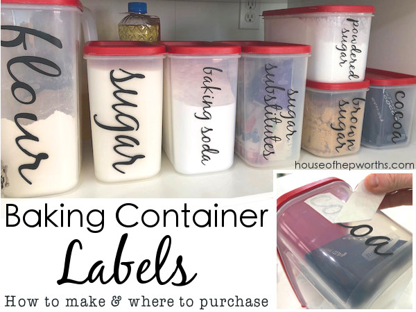 Custom Storage Bin Labels, Kitchen Canister Labels, Kitchen Labels