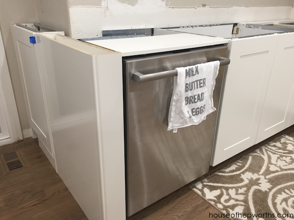 Creating A Wrap Around Cabinet Moving The Dishwasher Ikea