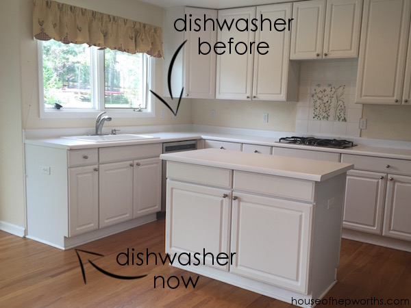 Dishwasher Kitchen Renovation, How To Build A Kitchen Island With Sink And Dishwasher
