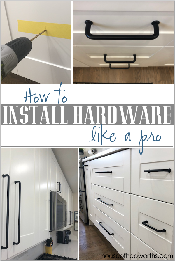 How to install hardware like a pro! Check out these tried and true tips to make sure your hardware is exactly where you want it to be. www.houseofhepworths.com