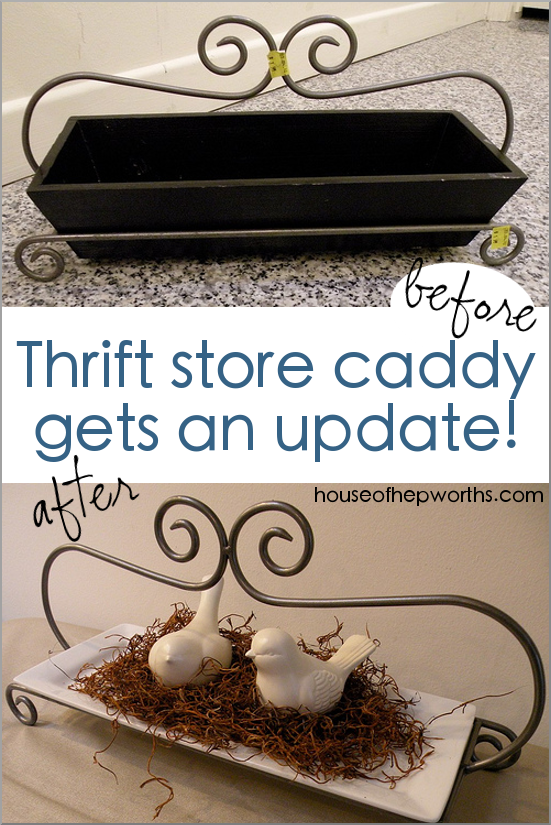 Thrift store caddy gets an update. www.houseofhepworths.com