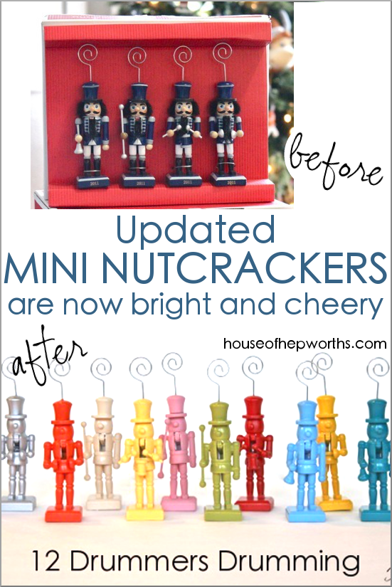 Turn thrifted ugly mini nutcrackers into a rainbow of colors! www.houseofhepworths.com