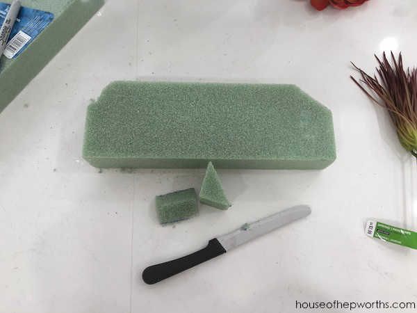 cutting plant foam