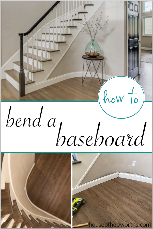 Bend a baseboard on a curved wall